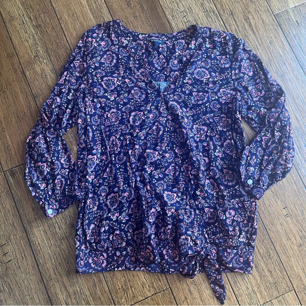 Nautica wrap blouse xs